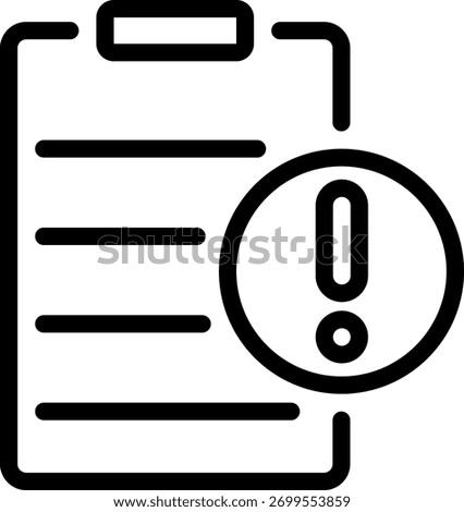 clipboard line icon illustration vector