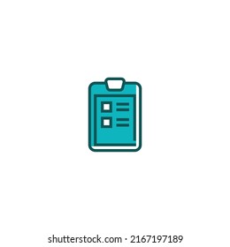 Icono de línea del portapapeles. signo de estilo lineal para concepto móvil y diseño web. Icono de vector de contorno. Símbolo, ilustración del logotipo. Gráfico vectorial