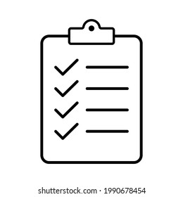 Clipboard line icon symbol simple design