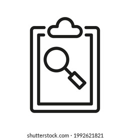 Clipboard line icon in trendy style. Stroke vector pictogram isolated on a white background. Clipboard premium outline icons.