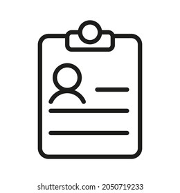 Clipboard line icon in trendy style. Stroke vector pictogram isolated on a white background. Clipboard premium outline icons.