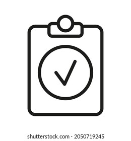 Clipboard line icon in trendy style. Stroke vector pictogram isolated on a white background. Clipboard premium outline icons.