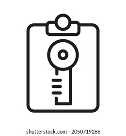 Clipboard line icon in trendy style. Stroke vector pictogram isolated on a white background. Clipboard premium outline icons.