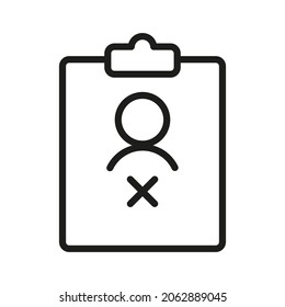 Clipboard line icon in trendy style. Stroke vector pictogram isolated on a white background. Clipboard premium outline icons.