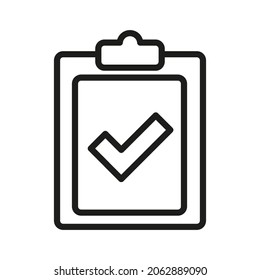 Clipboard line icon in trendy style. Stroke vector pictogram isolated on a white background. Clipboard premium outline icons.