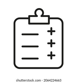 Clipboard line icon in trendy style. Stroke vector pictogram isolated on a white background. Clipboard premium outline icons.