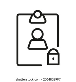 Clipboard line icon in trendy style. Stroke vector pictogram isolated on a white background. Clipboard premium outline icons.