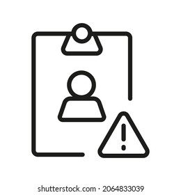 Clipboard line icon in trendy style. Stroke vector pictogram isolated on a white background. Clipboard premium outline icons.