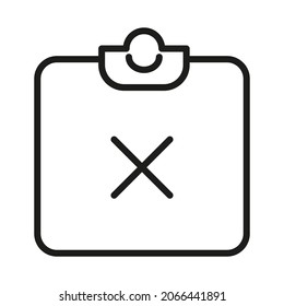 Clipboard line icon in trendy style. Stroke vector pictogram isolated on a white background. Clipboard premium outline icons.