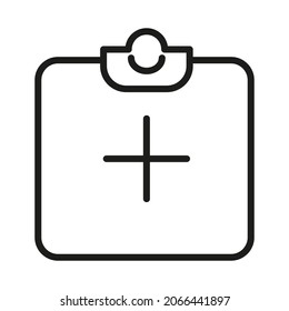 Clipboard line icon in trendy style. Stroke vector pictogram isolated on a white background. Clipboard premium outline icons.