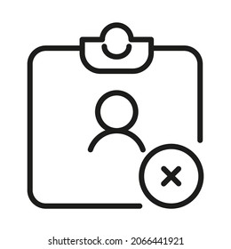 Clipboard line icon in trendy style. Stroke vector pictogram isolated on a white background. Clipboard premium outline icons.