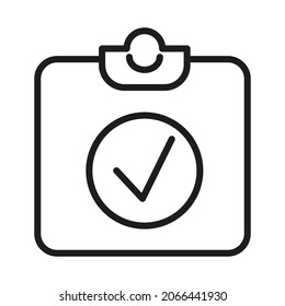 Clipboard line icon in trendy style. Stroke vector pictogram isolated on a white background. Clipboard premium outline icons.