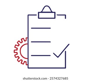 Clipboard line icon in trendy style.