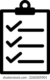Clipboard line icon vector . Checklist icon symbol for web site and app design.