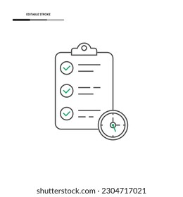 Clipboard Line Icon Vector Design.
