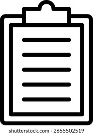 Design do vetor do ícone da linha da área de transferência