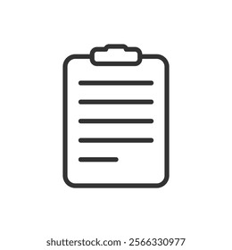 Clipboard Line Icon. Vector illustration