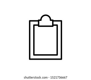 Clipboard line icon. Vector symbol in trendy flat style on white background. Web sing for design.