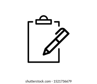 Clipboard line icon. Vector symbol in trendy flat style on white background. Web sing for design.