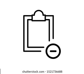Clipboard line icon. Vector symbol in trendy flat style on white background. Web sing for design.