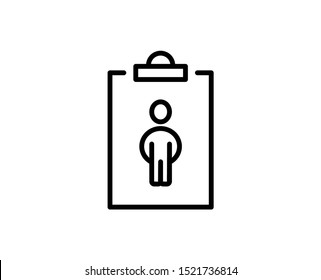 Clipboard line icon. Vector symbol in trendy flat style on white background. Web sing for design.