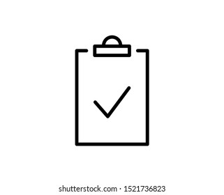 Clipboard line icon. Vector symbol in trendy flat style on white background. Web sing for design.