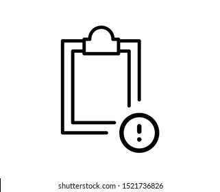 Clipboard line icon. Vector symbol in trendy flat style on white background. Web sing for design.