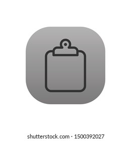 Clipboard  - Line Vector Icon