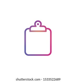 Clipboard  - Line Vector Icon