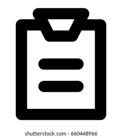 Clipboard Line Vector Icon