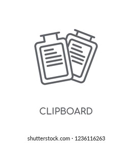 Clipboard linear icon. Modern outline Clipboard logo concept on white background from Delivery and logistics collection. Suitable for use on web apps, mobile apps and print media.