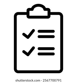 Clipboard List Check Icon Element For Design