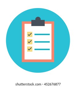 Clipboard List Colored Vector Icon