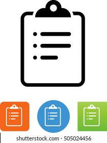 Clipboard With List Icon
