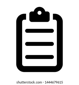 Clipboard, list icon on white background