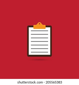 Clipboard, list icon - Vector