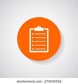 Clipboard, list icon - Vector