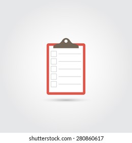 Clipboard, list icon - Vector