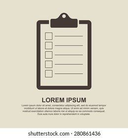 Clipboard, list icon - Vector