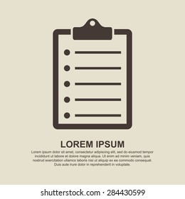 Clipboard, list icon - Vector