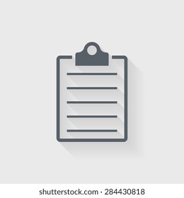 Clipboard, list icon - Vector