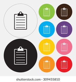 Clipboard, list icon - Vector