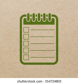 Clipboard, list icon - Vector