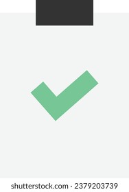 Clipboard List Task Icon Vector Flat Illustration