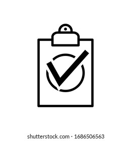 Clipboard, list, tasks icon vector on white background