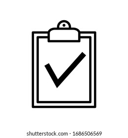 Zwischenablage, Liste, Aufgaben Symbol Vektorillustration auf weißem Hintergrund