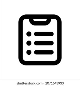 Clipboard list vector icon symbol design