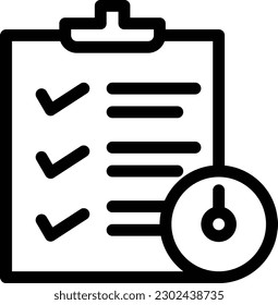 clipboard list Vector illustration on a transparent background.Premium quality symbols.Thin line vector icon for concept and graphic design.