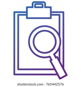 clipboard with magnifying glass