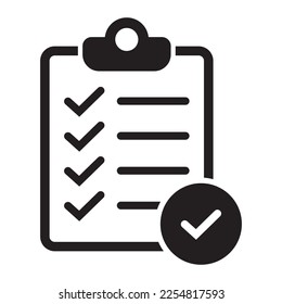 Zwischenablage mit Markensymbol im flachen Stil einzeln auf Hintergrund. Markierungszeichen für Website- und App-Design.